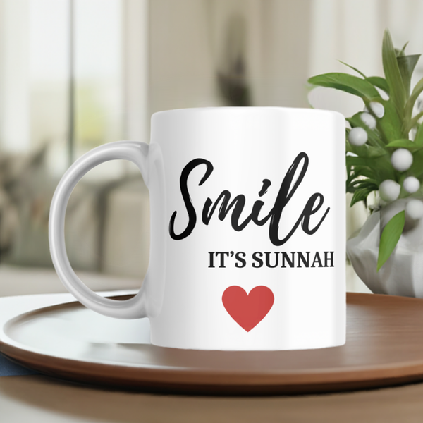 'Smile, It's Sunnah' coffee mug