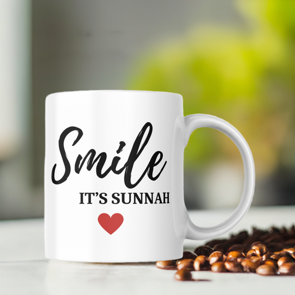 'Smile, It's Sunnah' coffee mug